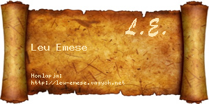 Leu Emese névjegykártya